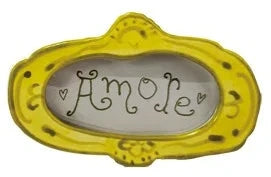 Hand-Painted Stoneware Mini Photo Frame Magnet
