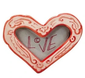 Hand-Painted Stoneware Mini Photo Frame Magnet