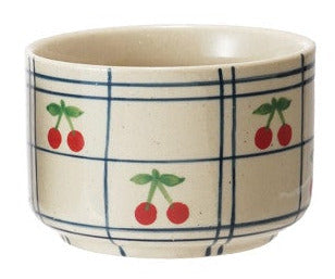 Hand-Painted Stoneware Bowl With Pattern
