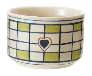 Hand-Painted Stoneware Bowl With Pattern