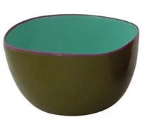 Enameled Stainless Steel Bowl with Colored Edge