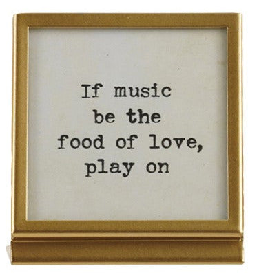 Metal & Glass Frame with Easel & Saying