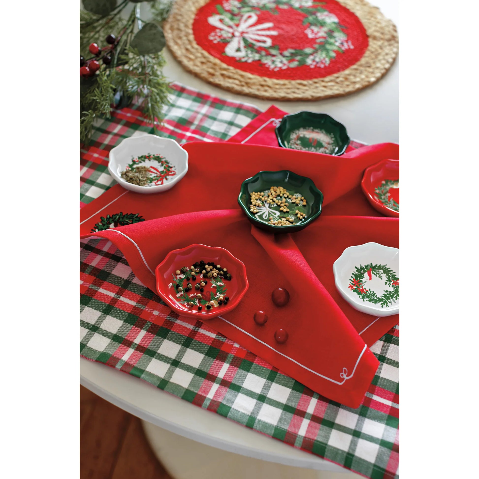 Wreaths Printed Napkins Set of 4