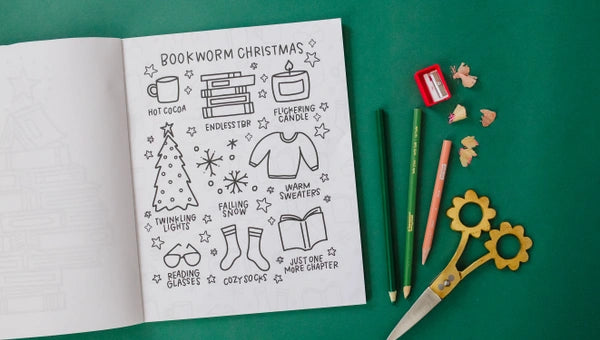 Merry Bookmas Holiday Coloring Book