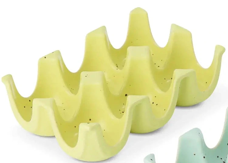 6 Section Speckled Ceramic Egg Tray