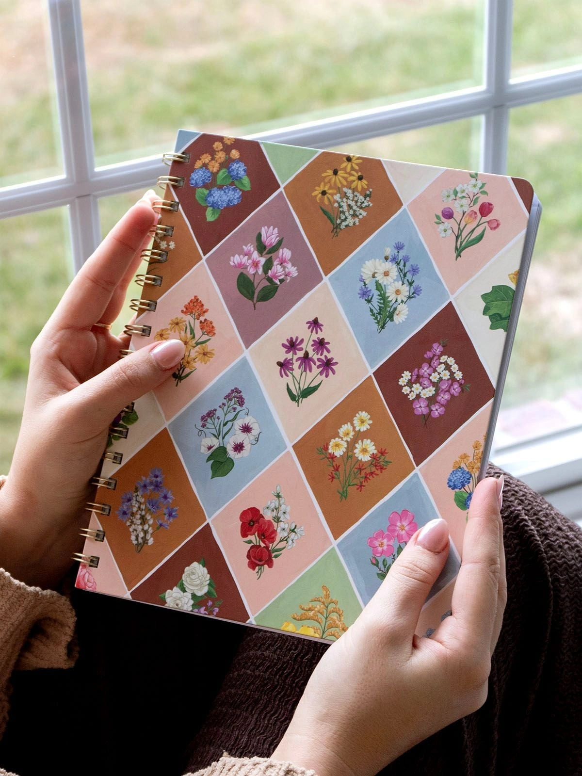 Vintage Blooms Floral Spiral Notebook