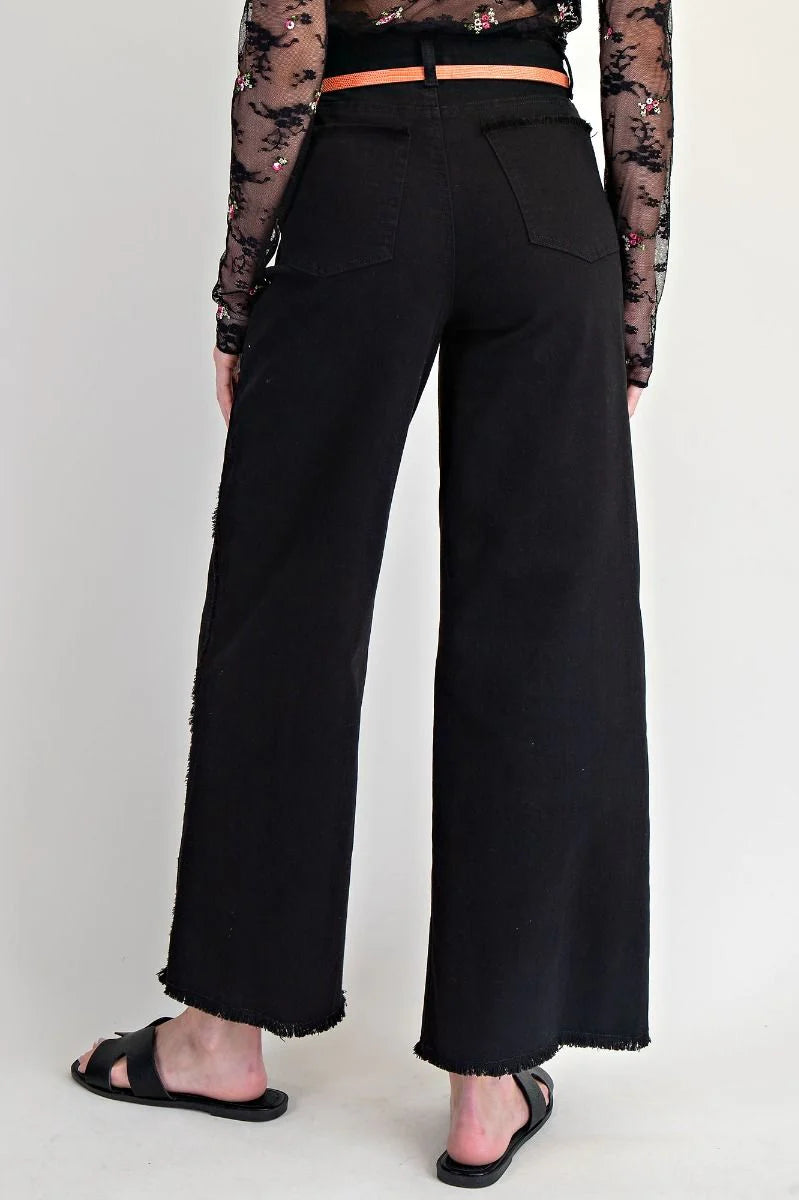 Easel Self Fray Washed Stretch Twill Pants