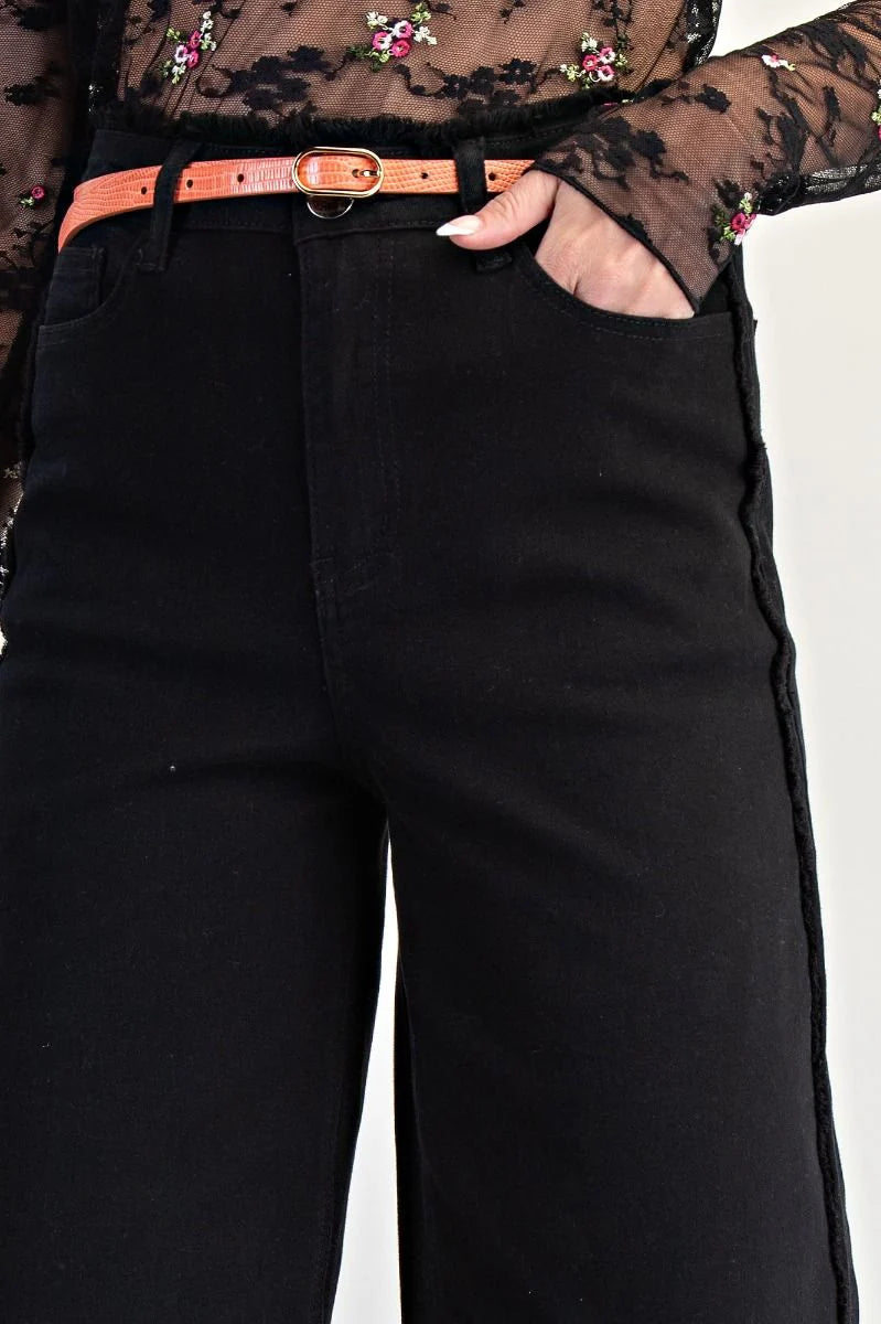 Easel Self Fray Washed Stretch Twill Pants