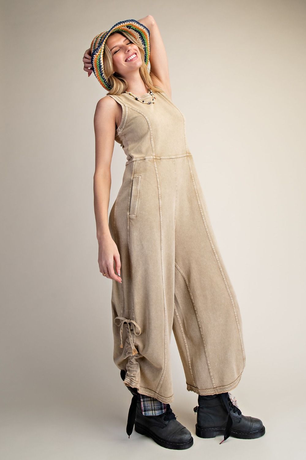 Easel Washed Terry Jumpsuit