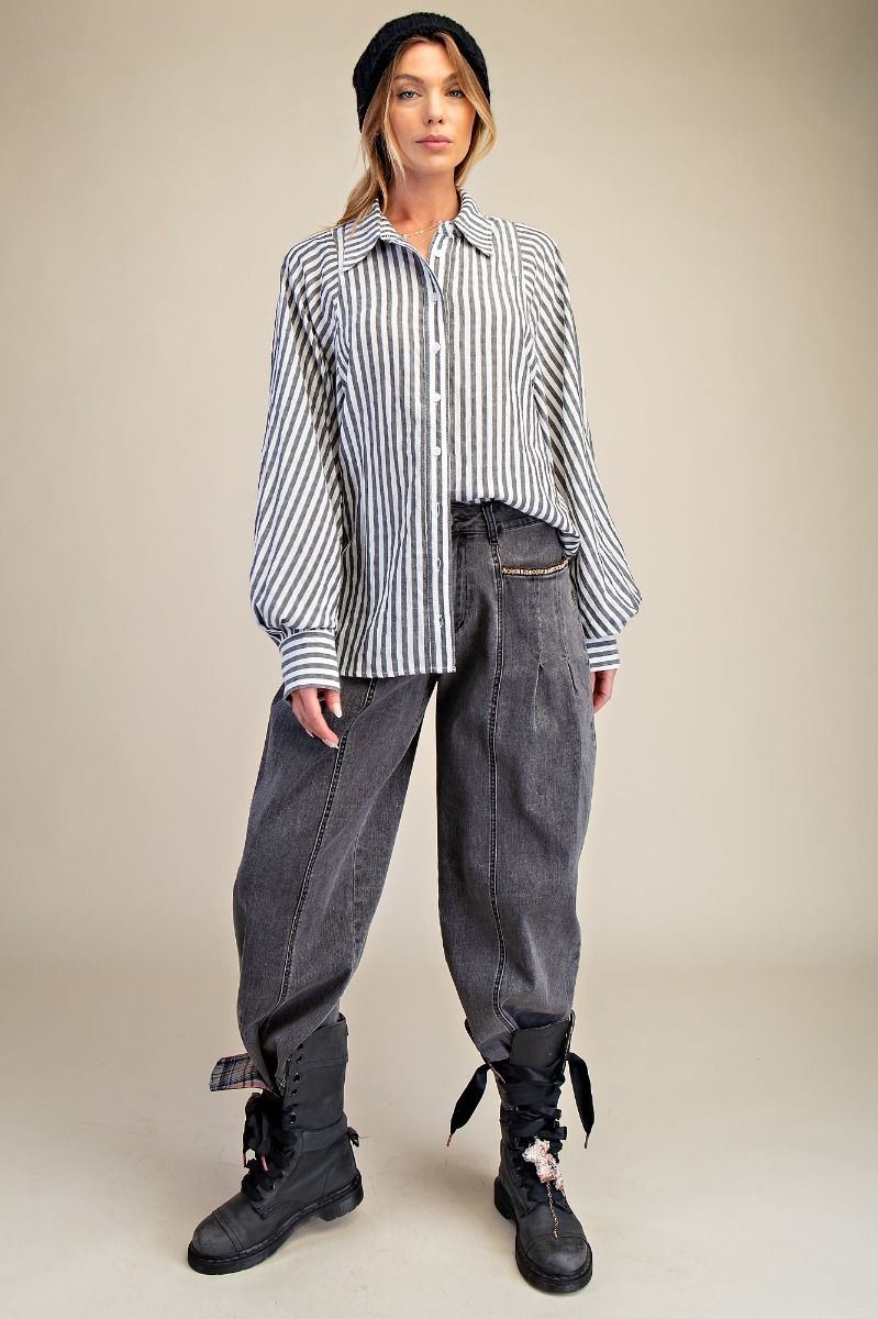 Easel Washed Denim Pants