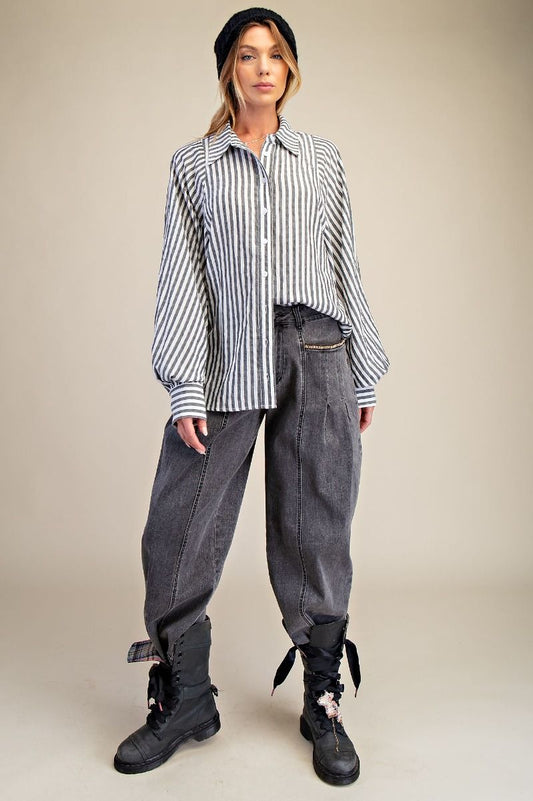 Easel Washed Denim Pants