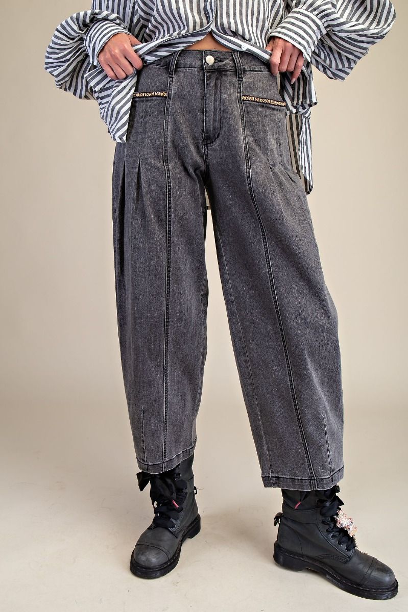 Easel Washed Denim Pants