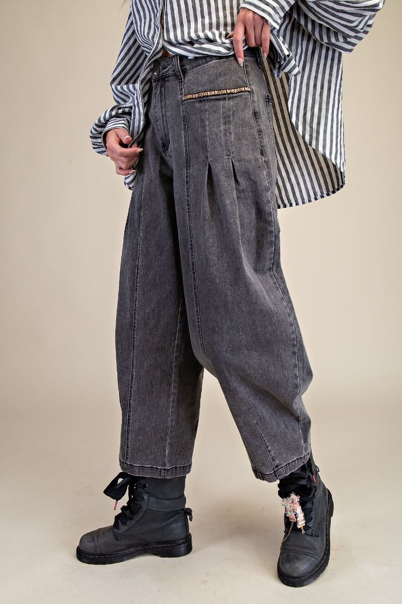 Easel Washed Denim Pants