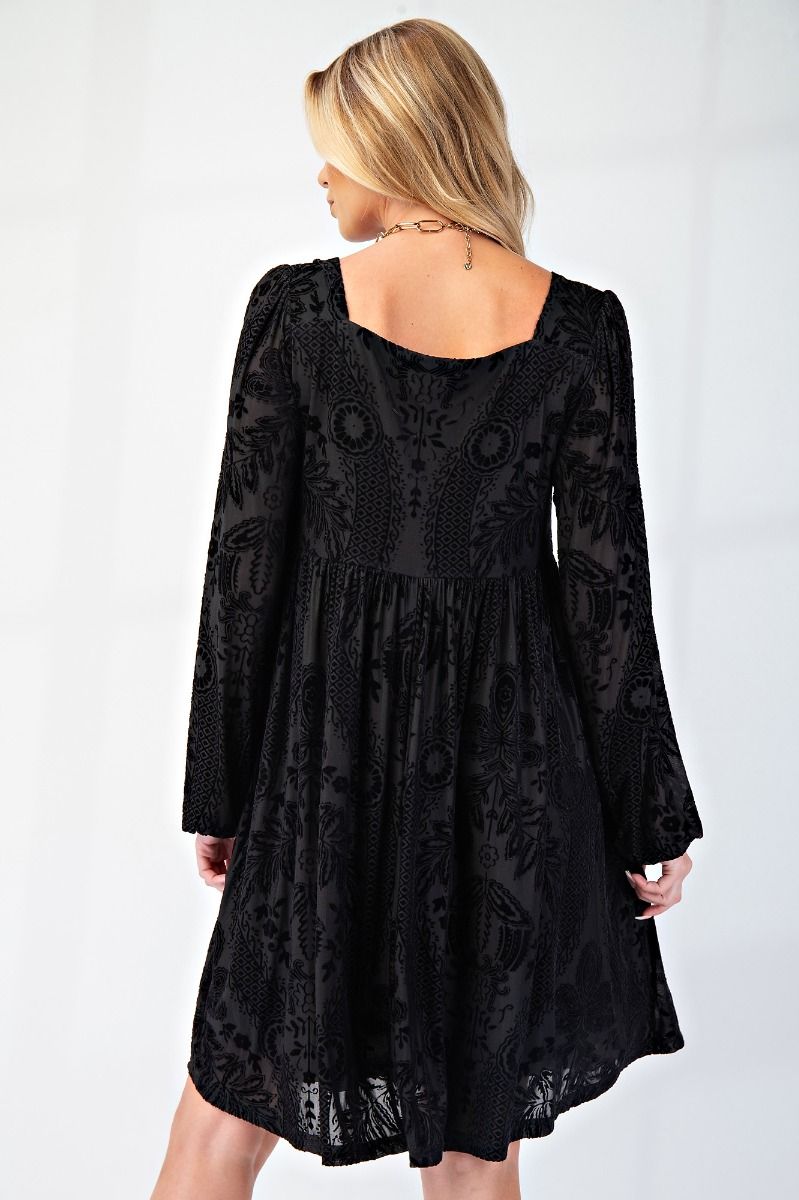 Easel Burnout Velvet Dress