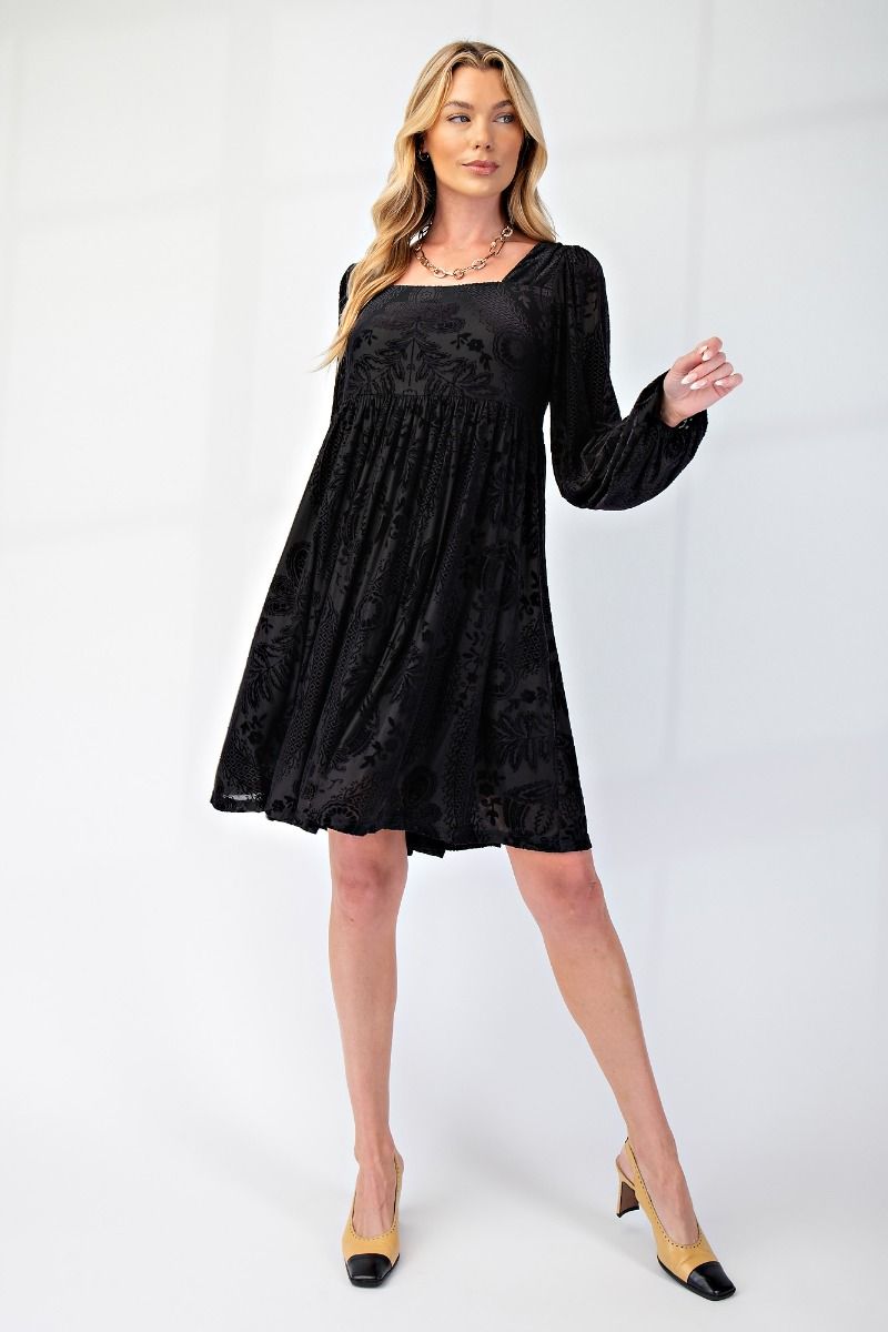 Easel Burnout Velvet Dress