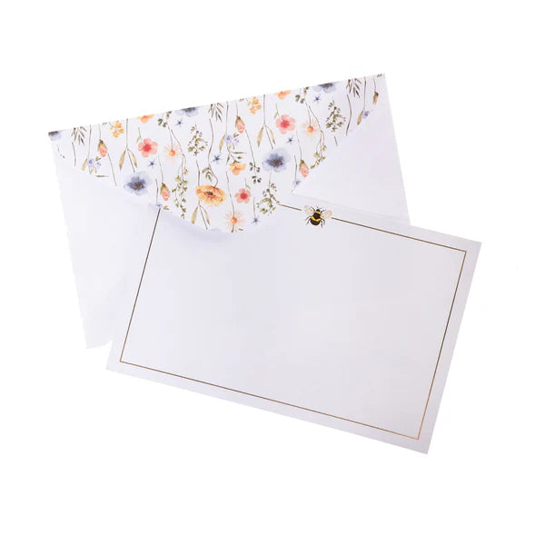 Botanical Bee Boxed Flat Notes