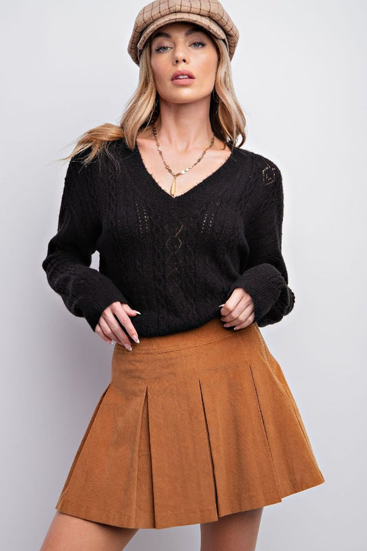 Easel V-Neck Pullover Sweater