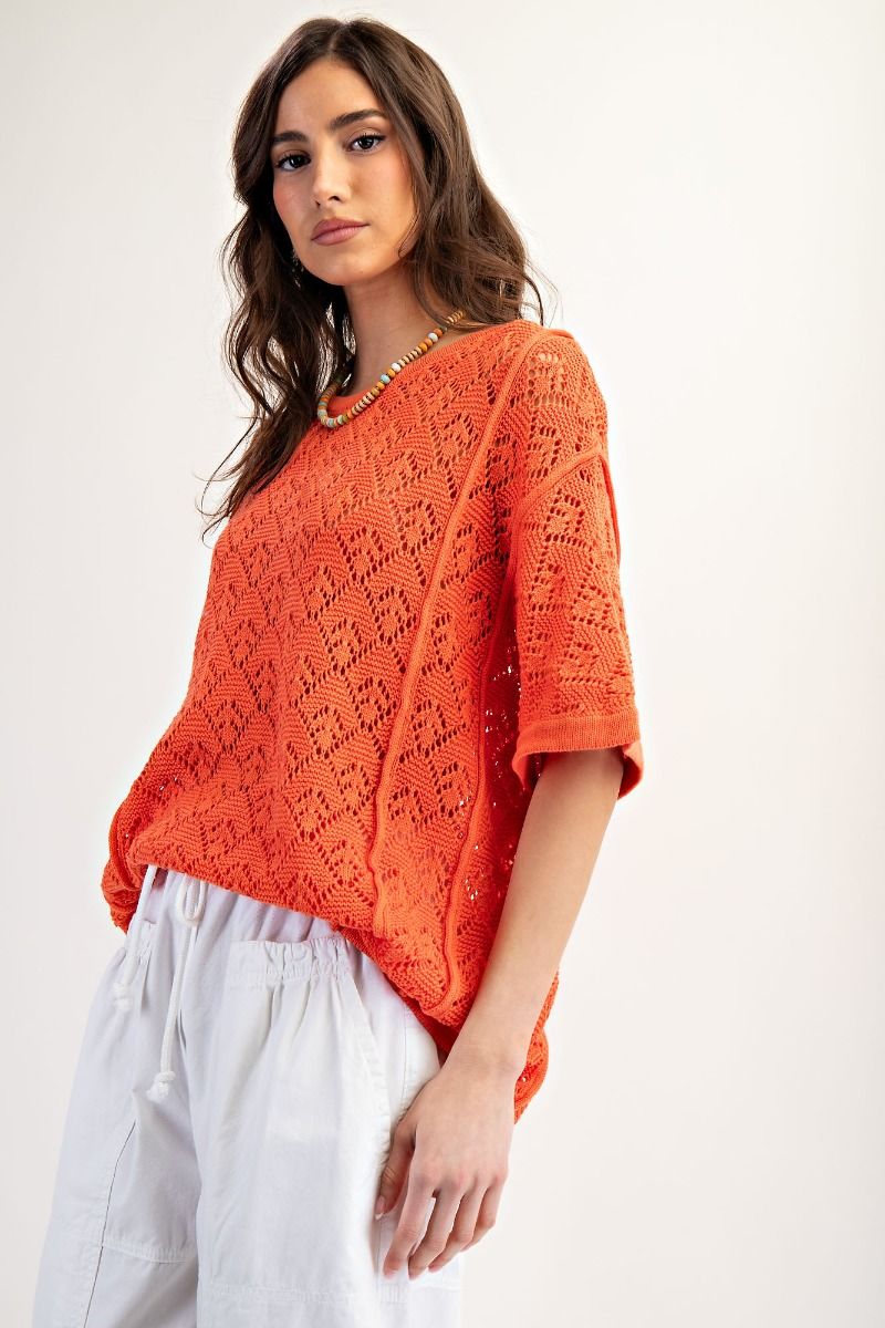 Easel Knit Sweater Top