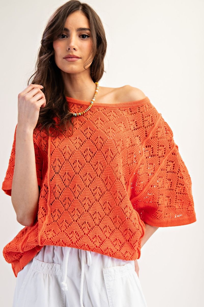 Easel Knit Sweater Top