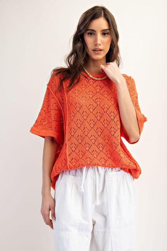 Easel Knit Sweater Top