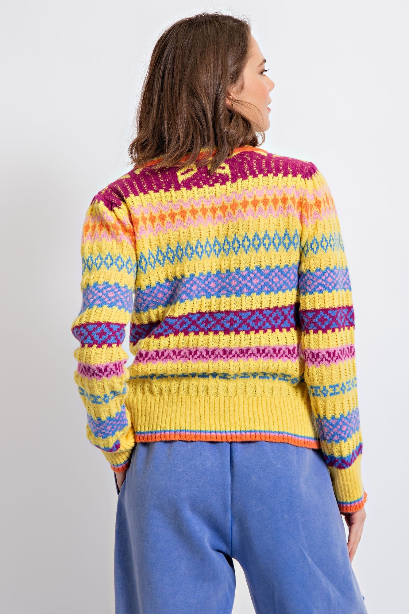 Easel Pattern Knit Sweater
