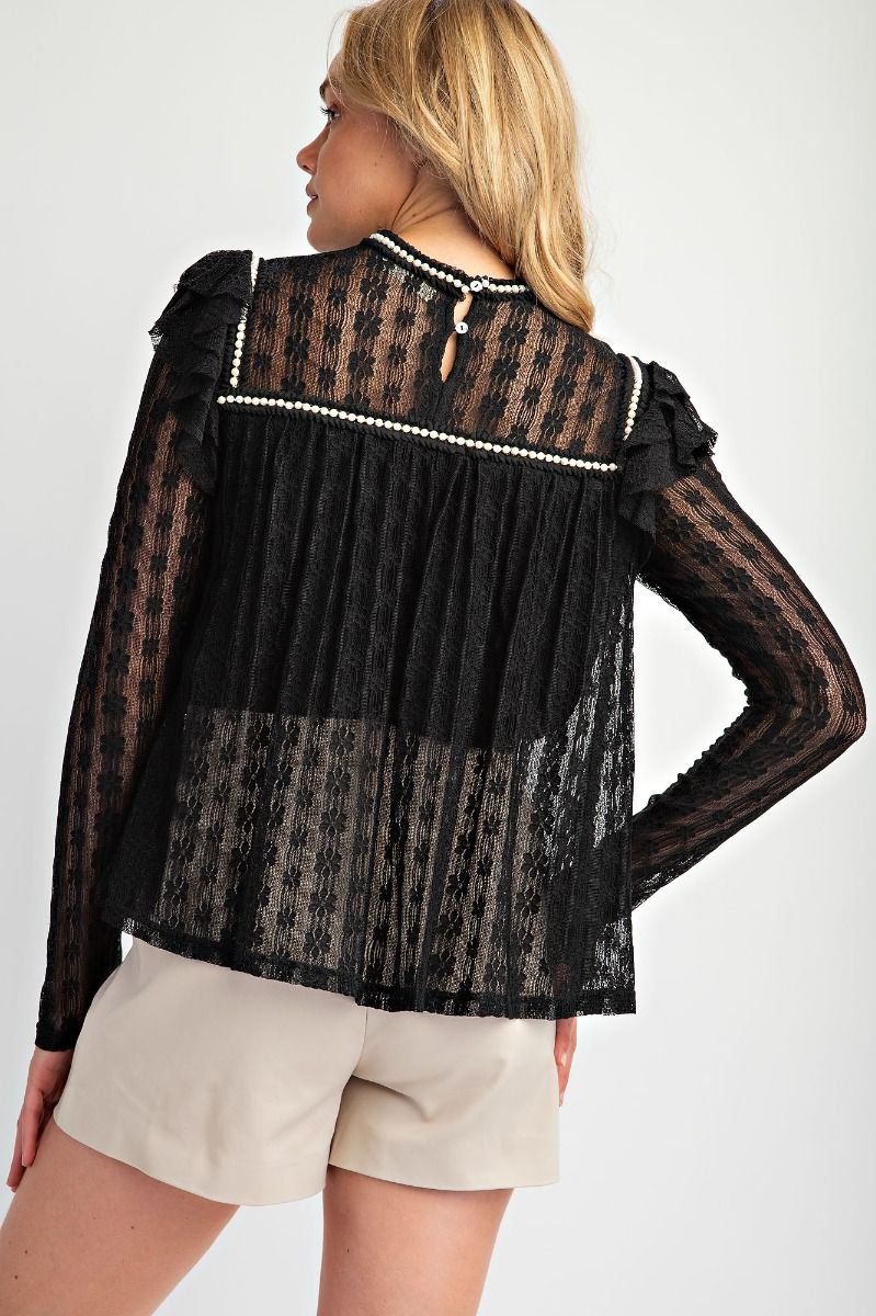 Easel Allover Lace Top