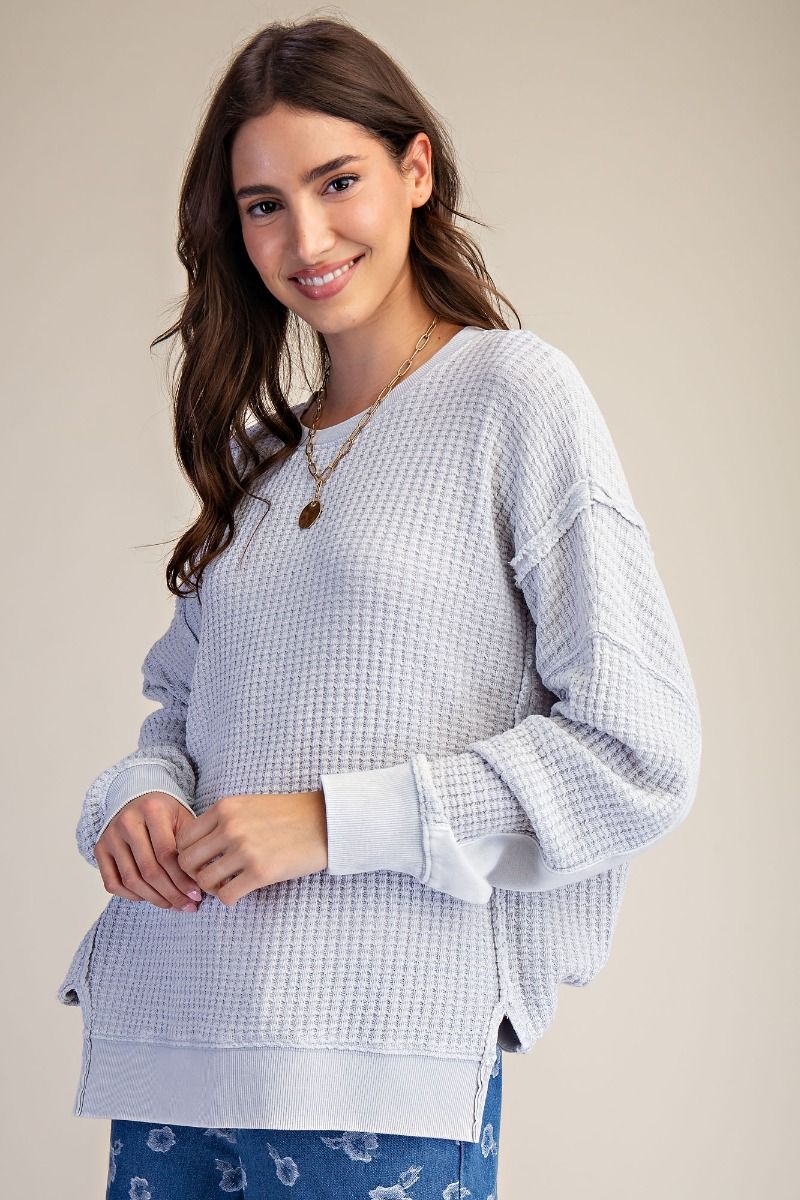 Easel Mineral Washed Thermal Pullover
