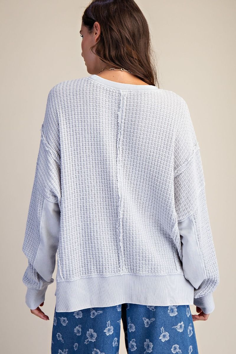 Easel Mineral Washed Thermal Pullover