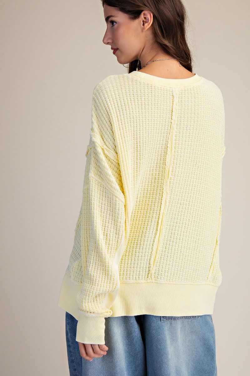 Easel Mineral Washed Thermal Pullover