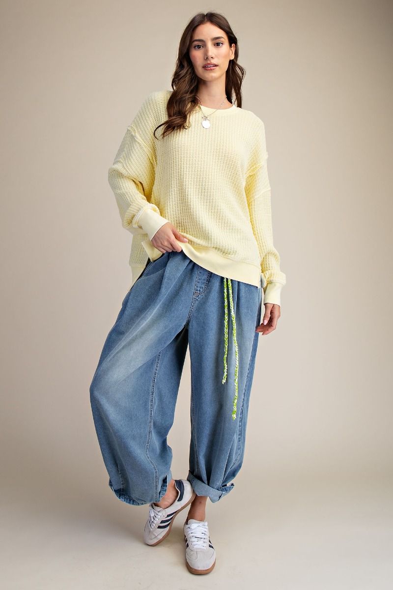 Easel Mineral Washed Thermal Pullover