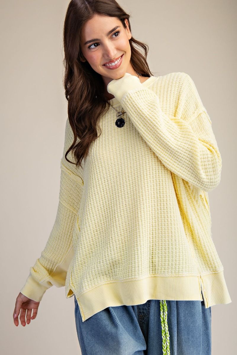 Easel Mineral Washed Thermal Pullover