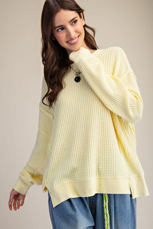 Easel Mineral Washed Thermal Pullover