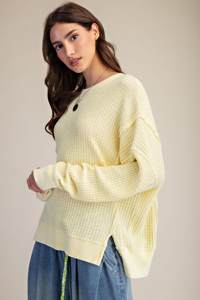 Easel Mineral Washed Thermal Pullover