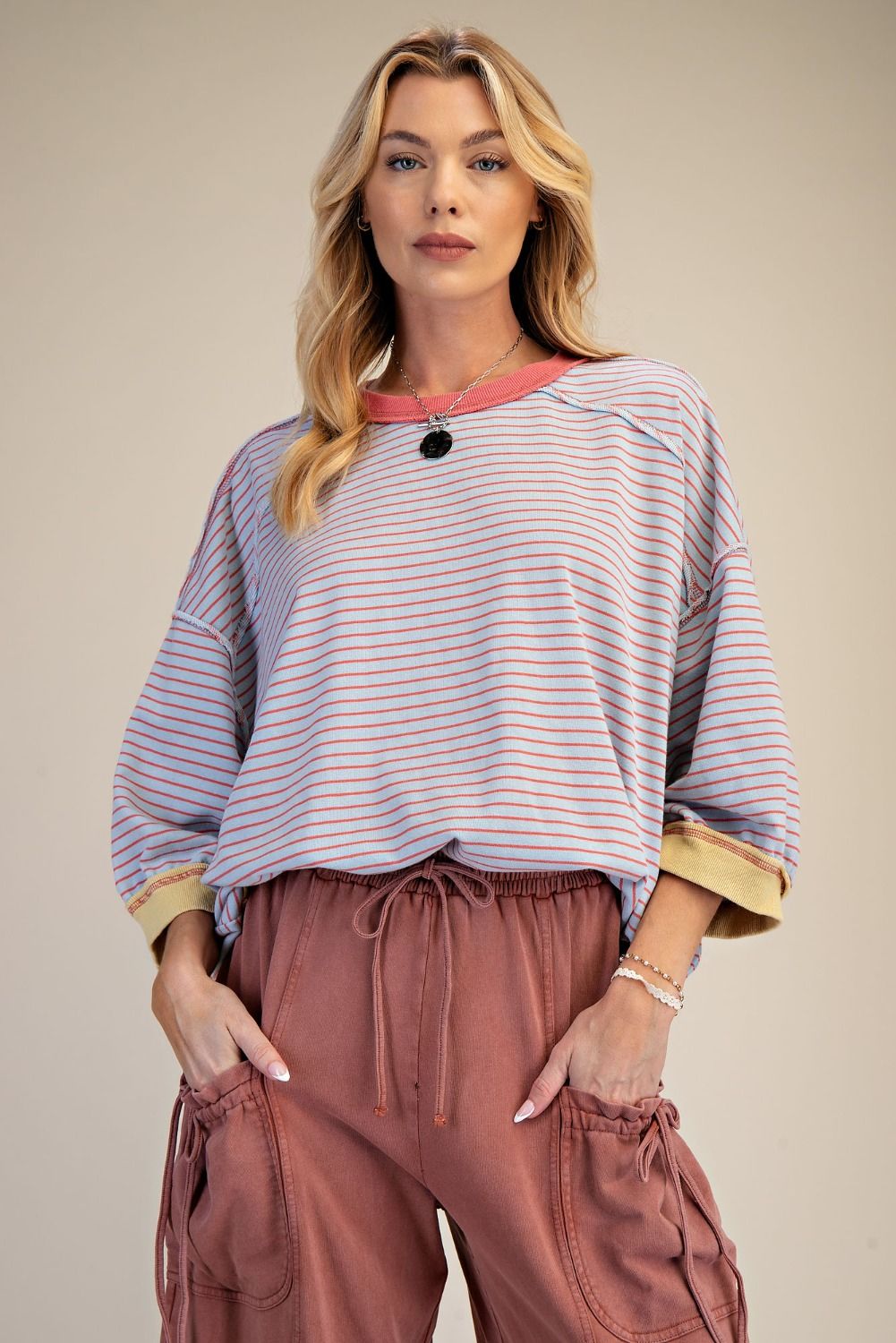 Easel Washed Terry Pullover