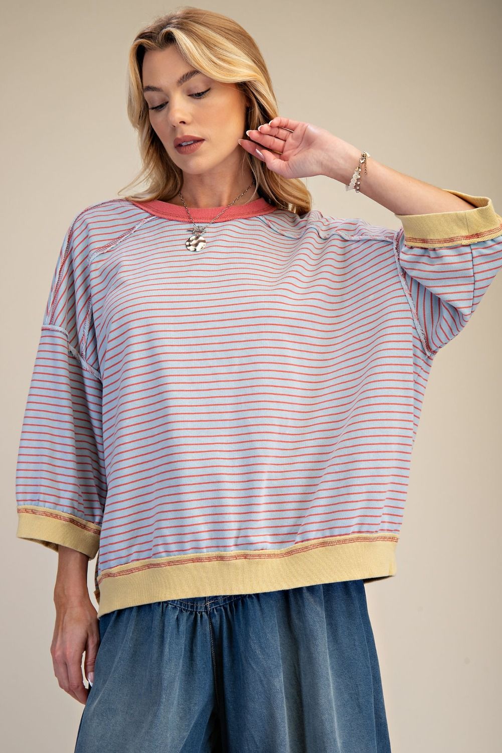 Easel Washed Terry Pullover