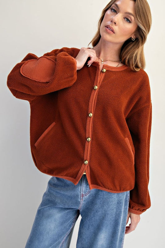 Easel Soft Washed Fleece Jacket