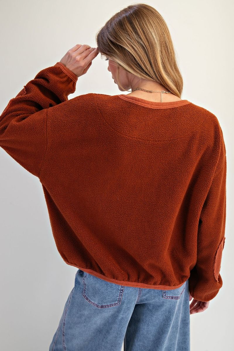 Easel Soft Washed Fleece Jacket