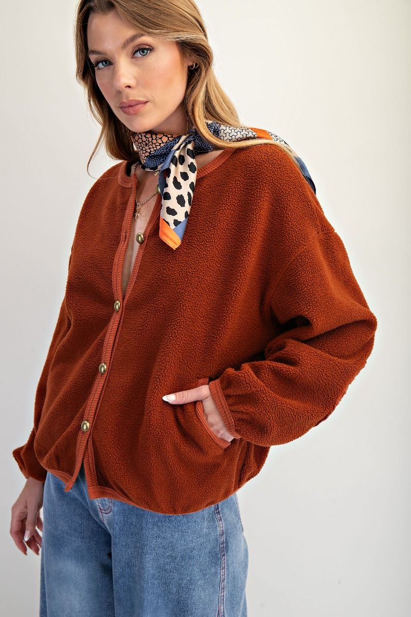 Easel Soft Washed Fleece Jacket