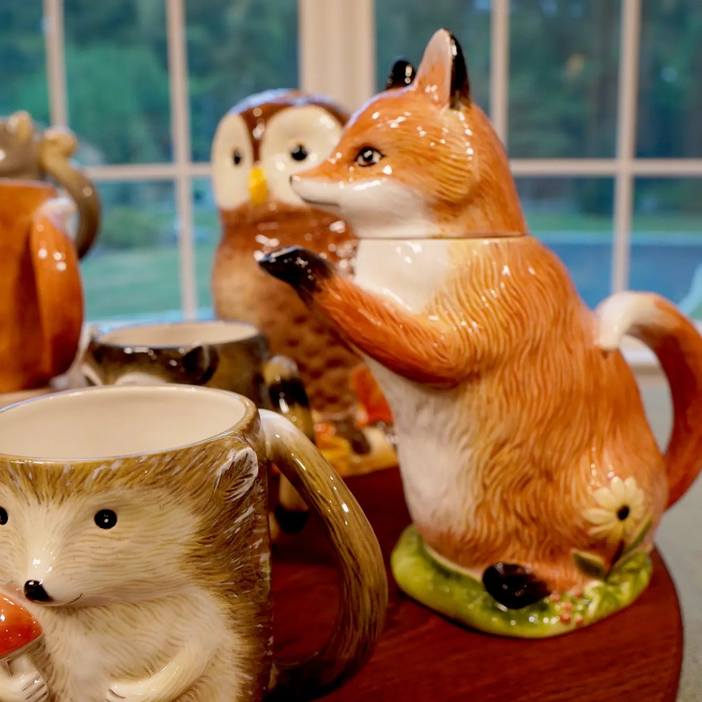 Woodland Critters Fall 3-D Fox Teapot