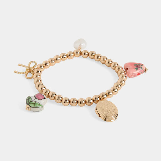 Charming Blossom Stretch Locket Bracelet