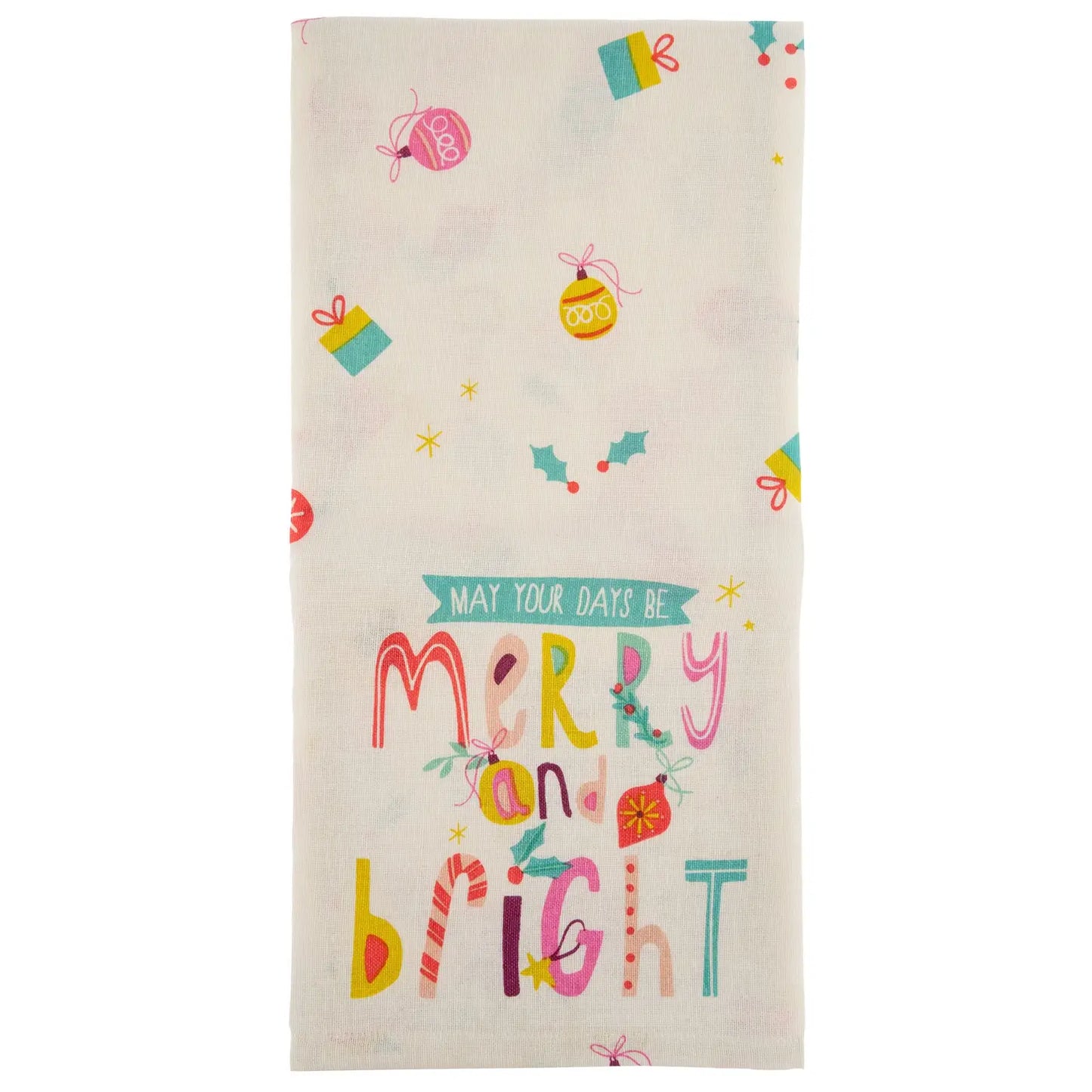 Holiday Tea Towel Merry & Bright