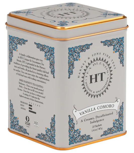 Decaf Vanilla Comoro,Tin of 20 Sachets