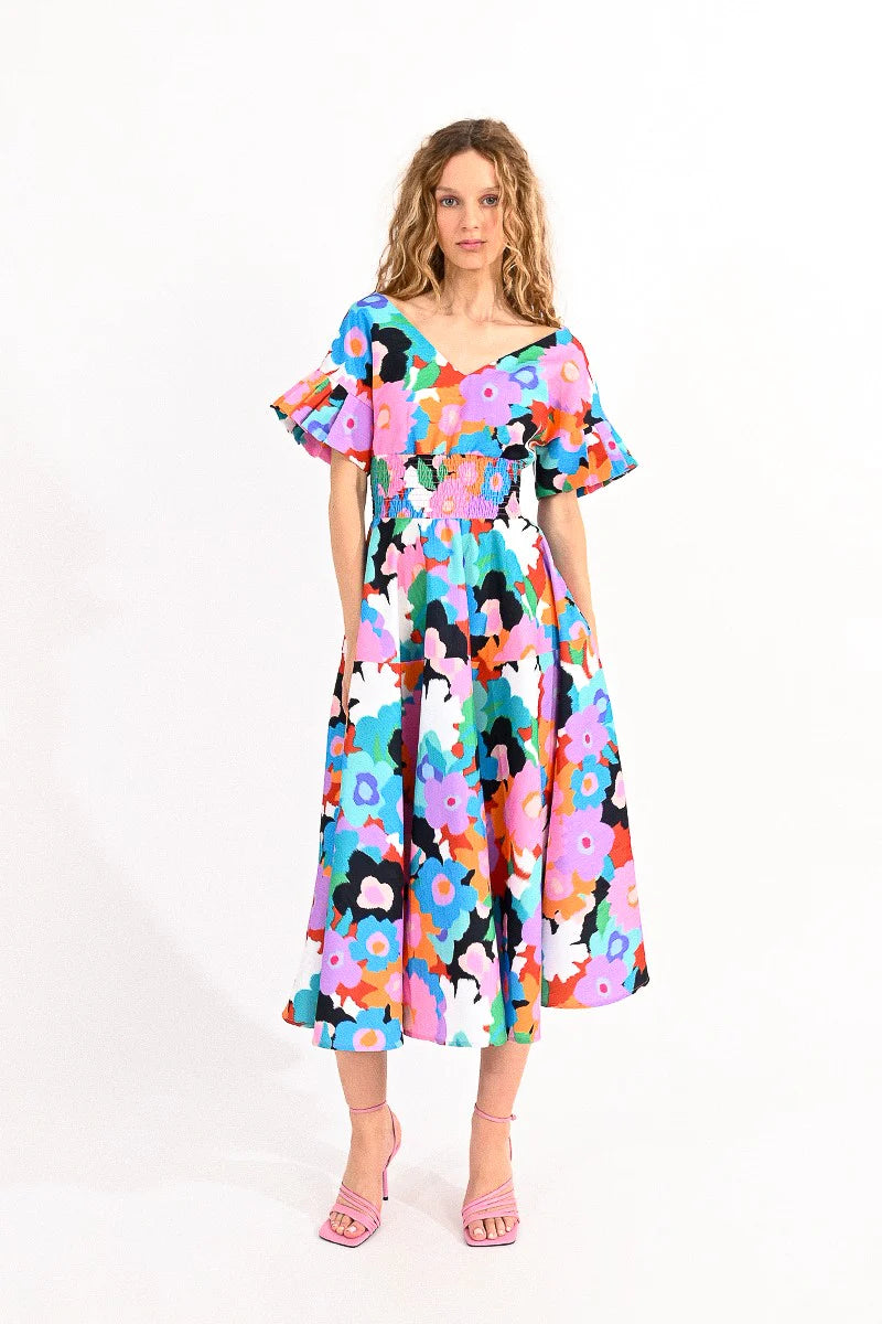 Molly Bracken Floral Midi Dress