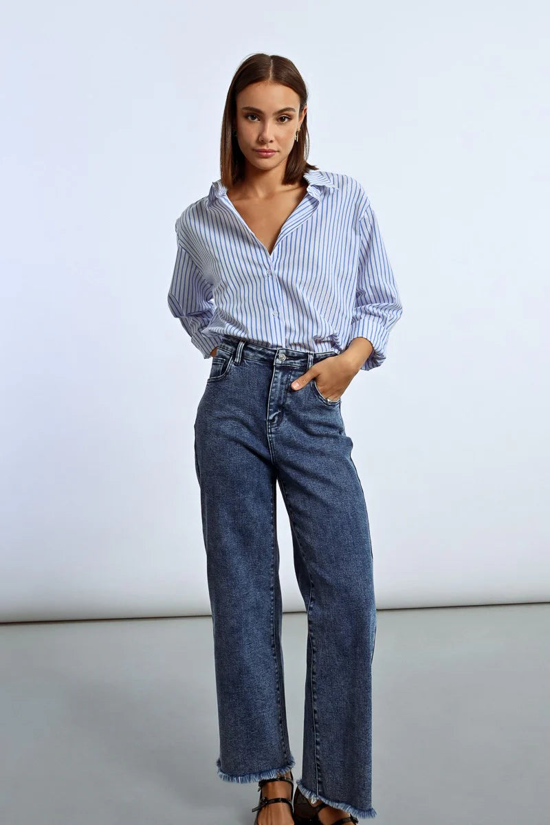 Lili Sidonio Fringed Straight Pants