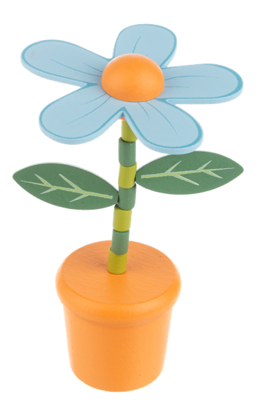 Wooden Flower Push Puppets
