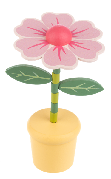 Wooden Flower Push Puppets