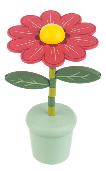 Wooden Flower Push Puppets