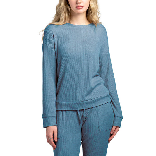 Hello Mello Cuddleblend Lounge Sweater Early Bird Blue