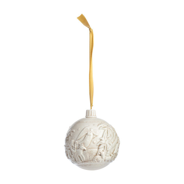 Ceramic Christmas Journey Nativity Ball Ornament