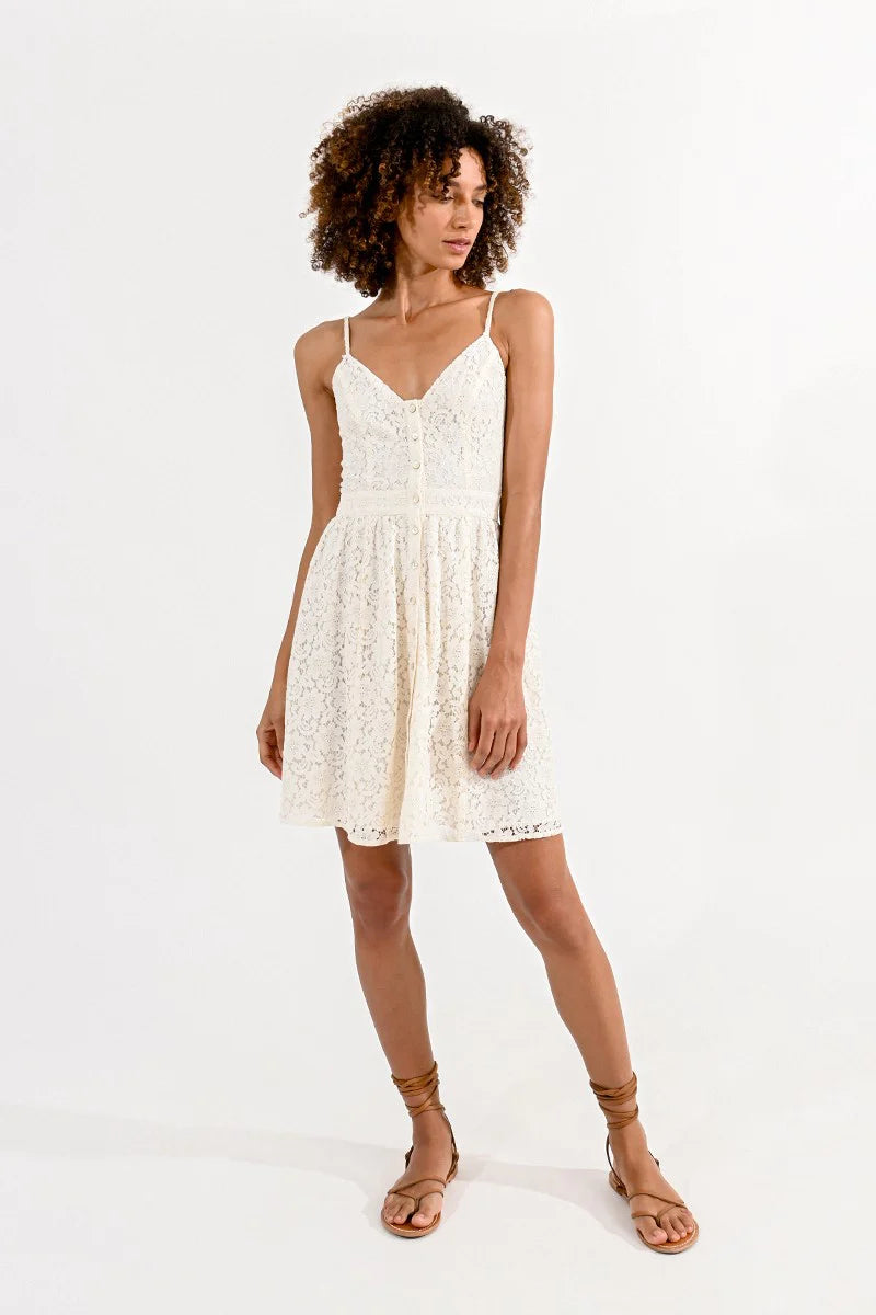 Molly Bracken Lace Buttoned Dress